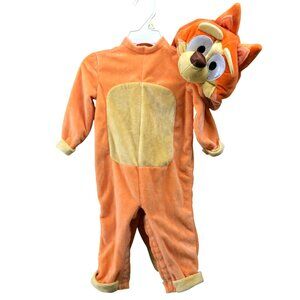 Bluey Baby 0-6M Bingo Costume Jumpsuit Hood Set Plush Halloween‎ Play